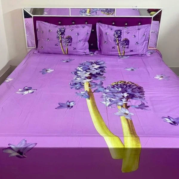 Home Tex Reactive Twill Panel Double Bed Sheet