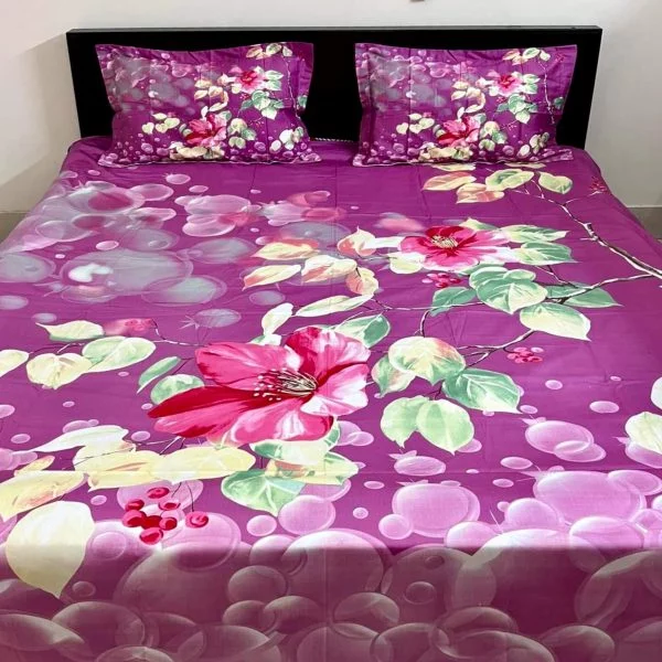 Home Tex Reactive Twill Panel Double Bed Sheet