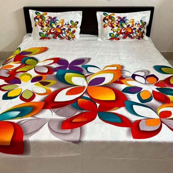 Home Tex Reactive Twill Panel Double Bed Sheet